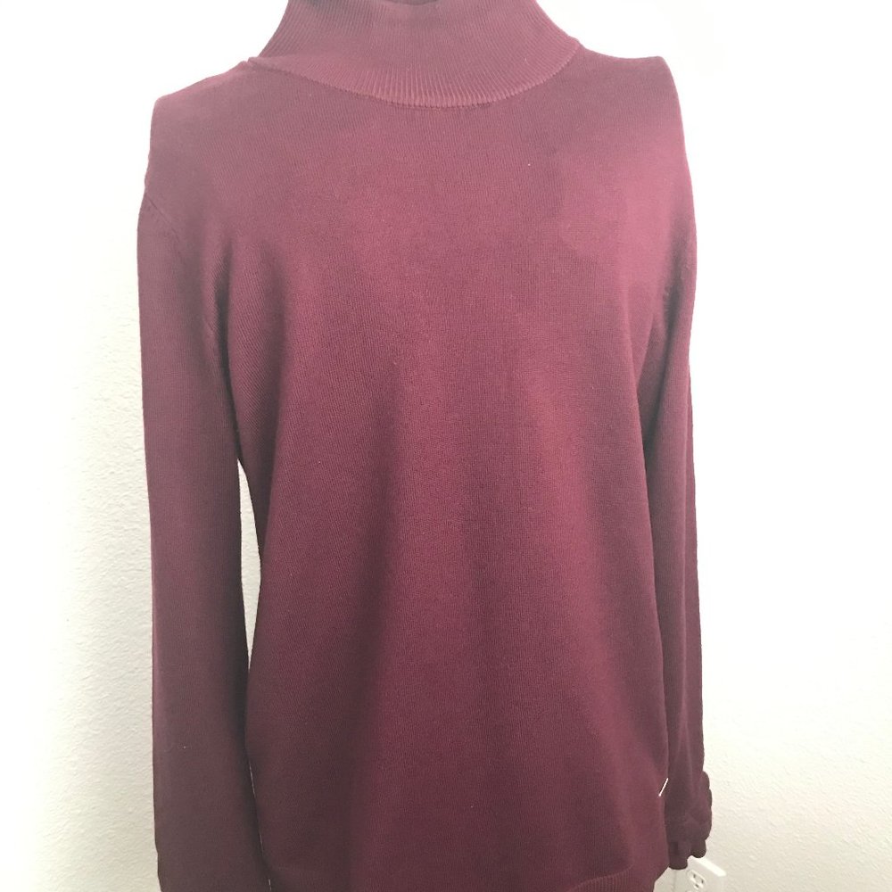 CALVIN KLEIN Women's S Wine long sleeve sweater